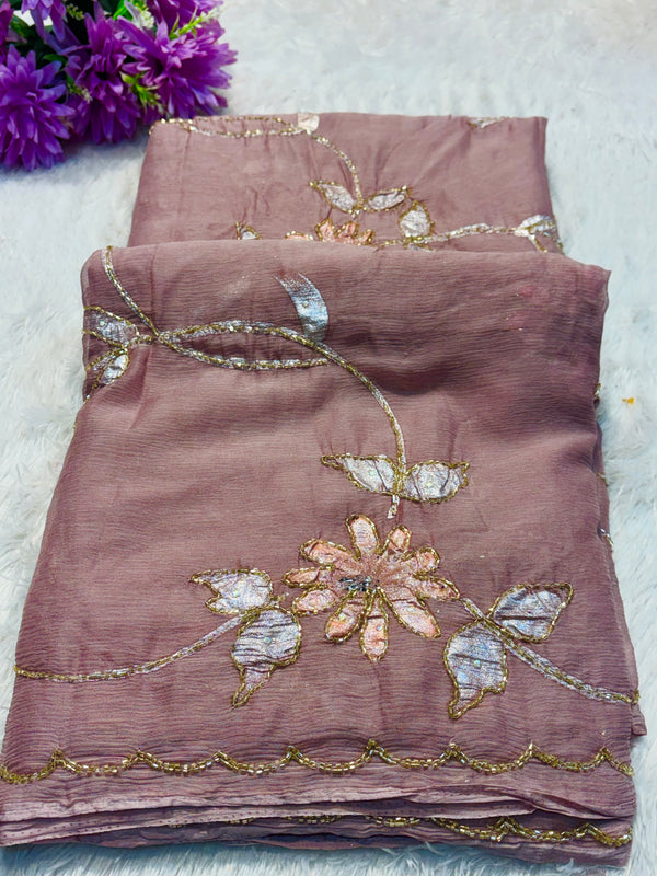 Elegant Chiffon Saree with Stylish Blouse – Lightweight Party Wear Saree