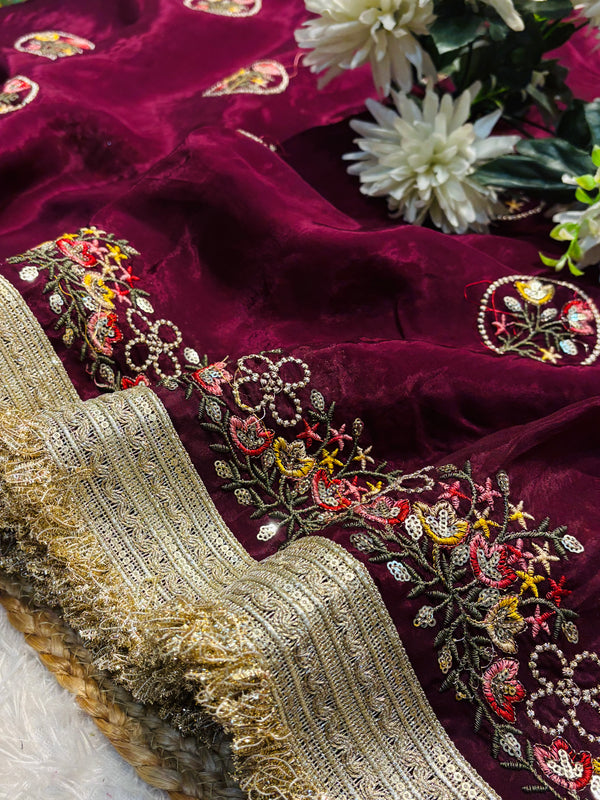 Premium H.O Silk Saree with Rich Pallu & Elegant Finish