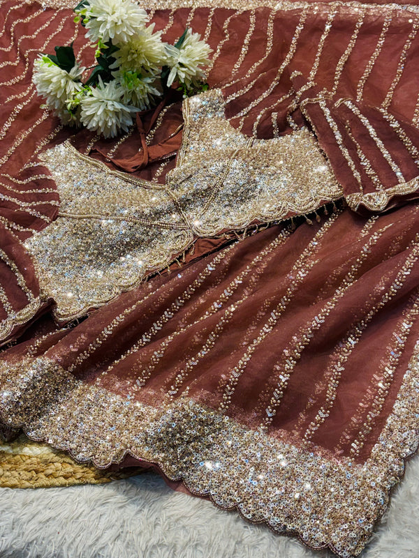Elegant Net Saree Ready Made Blouse with Designer Finish