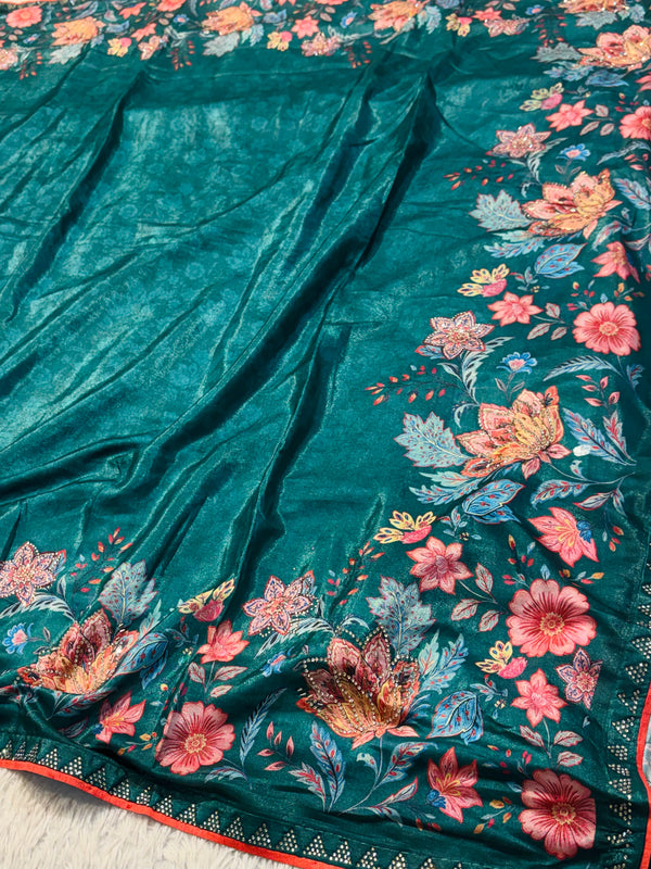 Elegant Crab Silk Saree with Rich Texture Finish