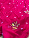 Elegant Bandhej Boota Chiffon Saree