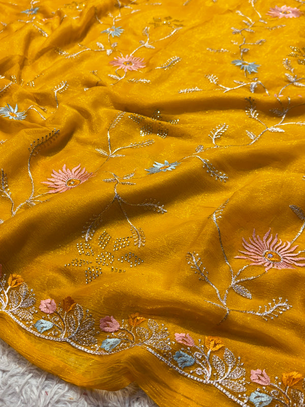 Premium Elegant Chiffon Saree with Soft Flow & Minimalist Design