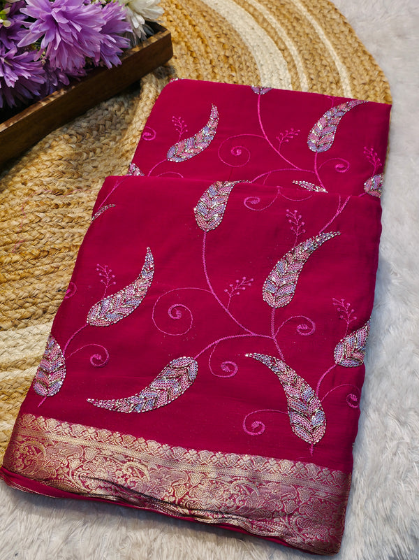 Elegant Lightweight Chiffon Saree with Graceful Flow