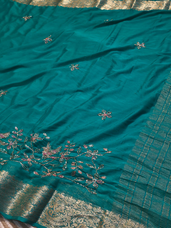Elegant Soft Chiffon Saree with Matching Blouse – Lightweight & Graceful