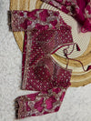 Elegant Net Saree Ready Made Blouse with Designer Finish