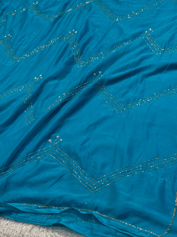 Elegant Soft Chiffon Saree with Flowy Drape