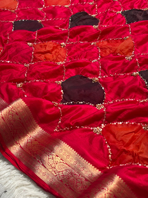 Elegant Chinon Saree