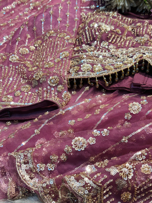 Elegant Net Saree Ready-Made Blouse – Designer Party Wear Look