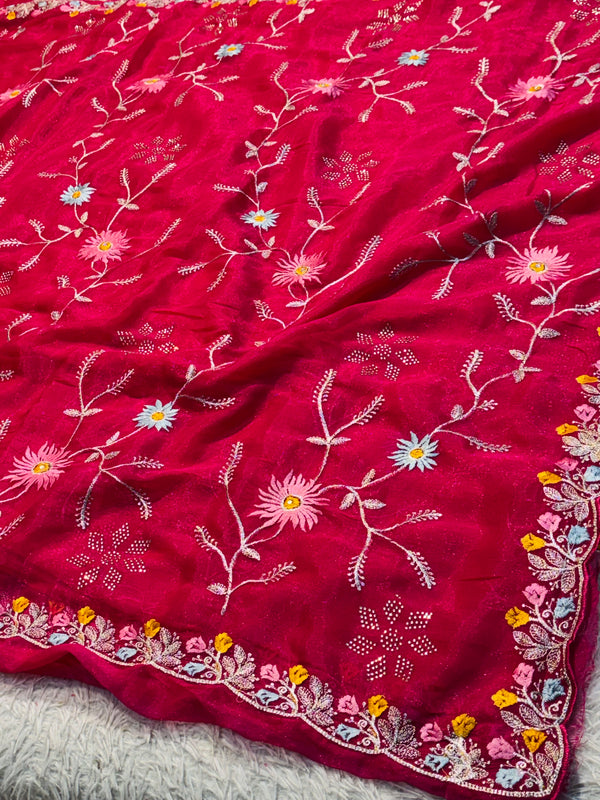 Premium Elegant Chiffon Saree with Soft Flow & Minimalist Design