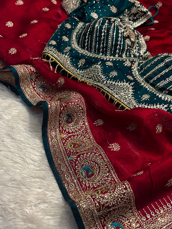 Elegant Frendy Silk Saree with Designer Ready-Made Blouse