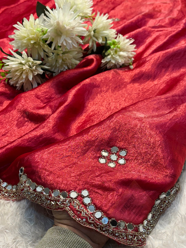 Frendy Silk Saree – Elegant Designer Silk Saree with Stylish Blouse Piece