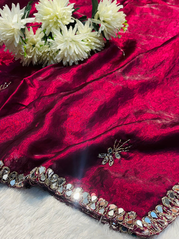 Frendy Silk Designer Saree with Elegant Border – Party Wear Silk Saree Collection