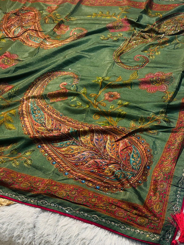 Premium Crab Silk Saree – Soft Finish with Designer Print