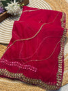Premium Party Wear Net Saree with Heavy Work