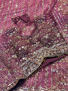 Elegant Net Saree Ready-Made Blouse – Designer Party Wear Look