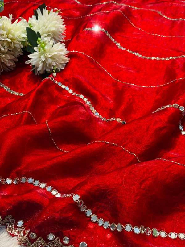 Frendy Silk Saree with Designer Blouse – Soft & Elegant Party Wear