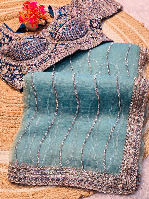 Ready Made Blouse Designer Saree – Effortless Elegance Collection