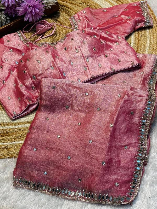 Frendy Silk Saree with Ready-Made Blouse – Elegant Party Wear Collection