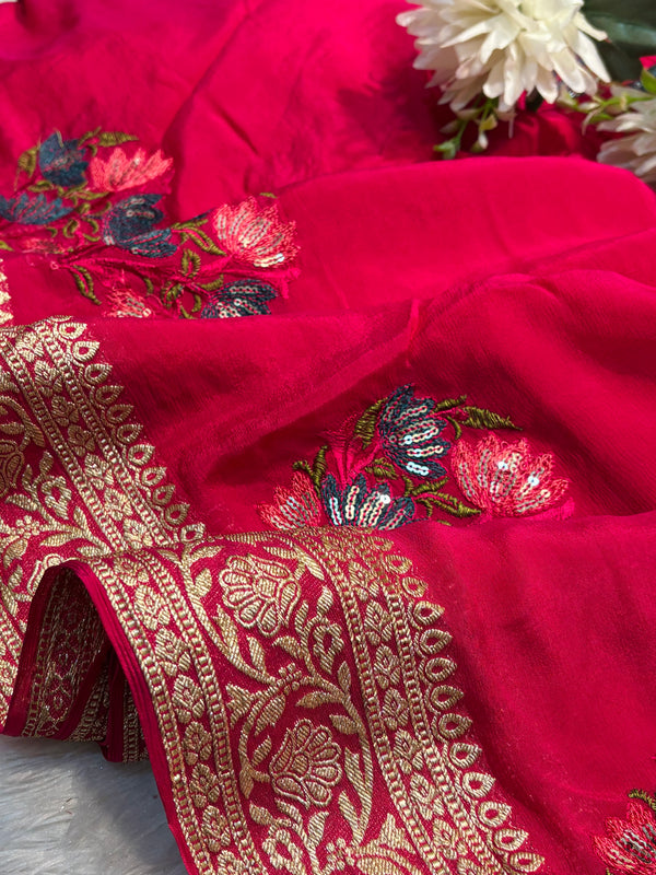H.O Silk Saree with Elegant Traditional Look