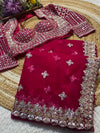 Elegant Net Saree with Ready-Made Blouse