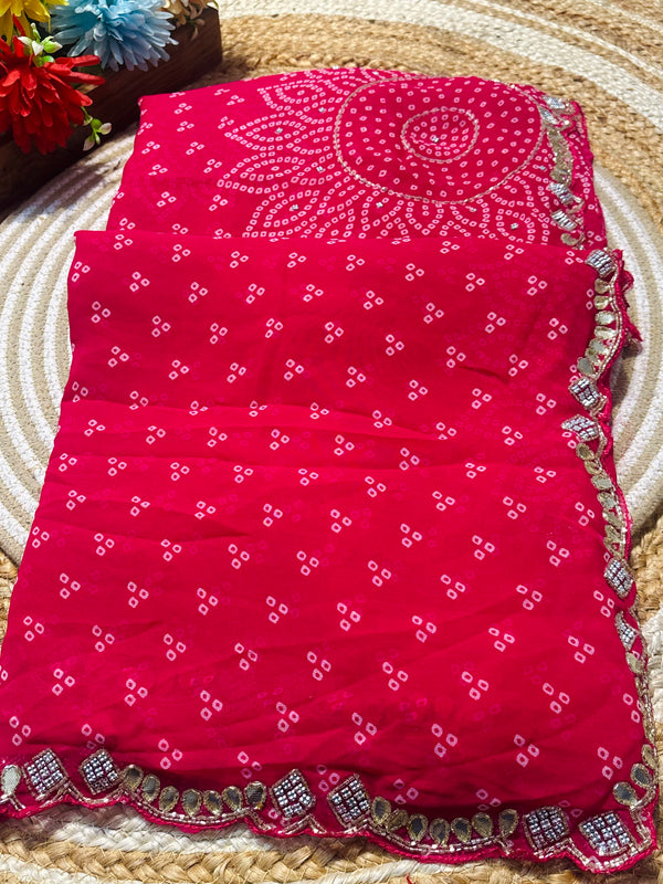 Elegant Georgette Chiffon Saree