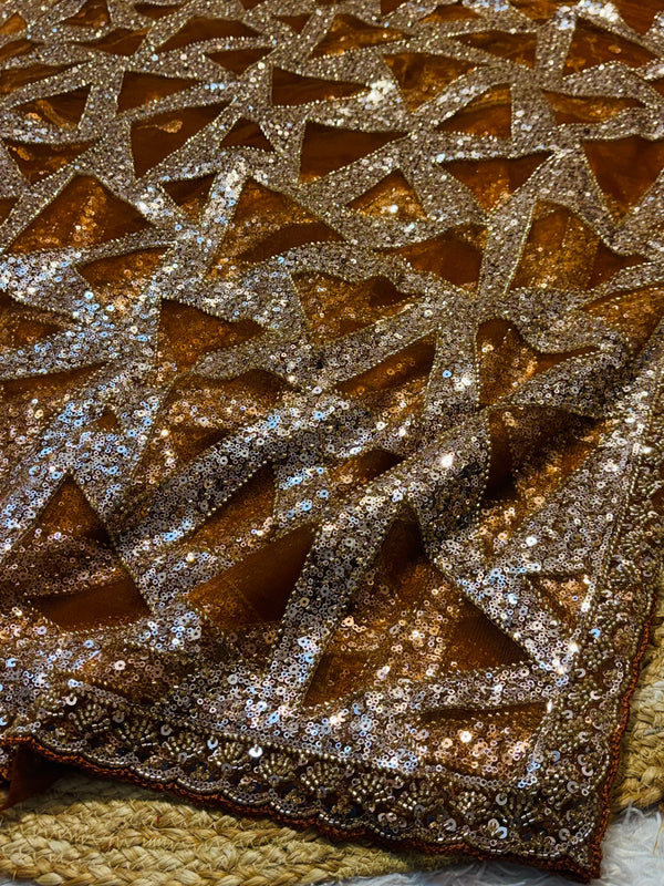 Elegant Net Saree with Heavy Designer Blouse