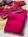 Elegant Frendy Silk Saree with Designer Ready-Made Blouse – Party Wear Collection