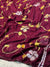 Semi Chiffon Brush Paint Saree with Unstitched Blouse Piece