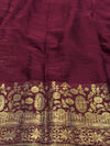 Traditional Woven Border Soft Silk Saree With Blouse Piece