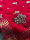 Premium H.O. Silk Saree with Elegant Handwork