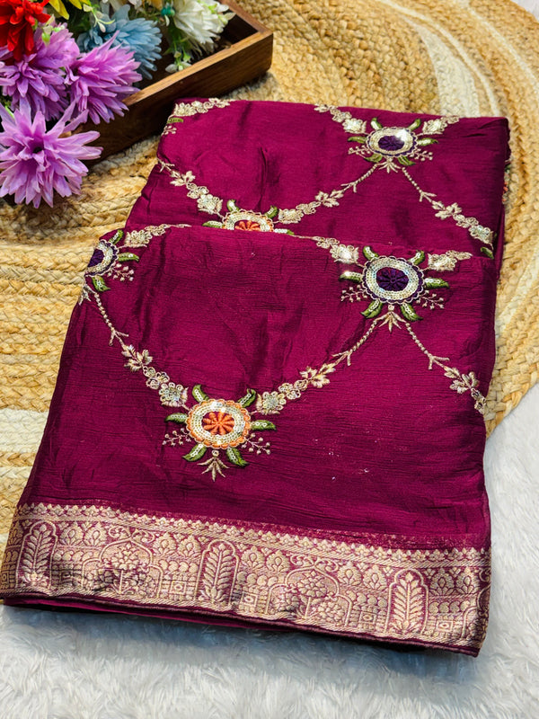 Elegant Semi Chiffon Saree with Lightweight Flow & Graceful Fall