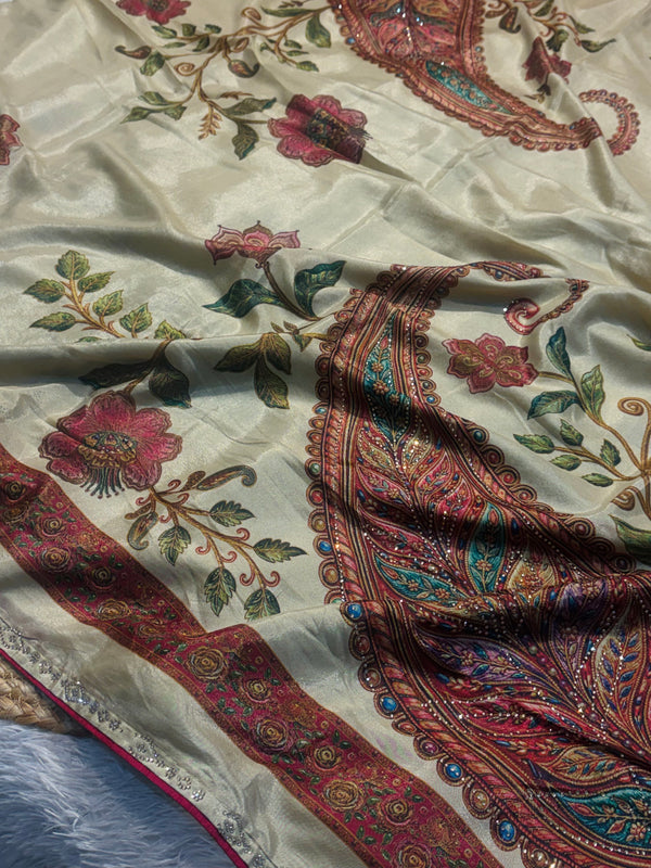 Premium Crab Silk Saree – Soft Finish with Designer Print