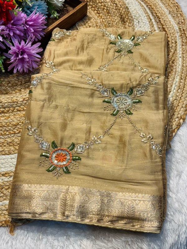 Elegant Semi Chiffon Saree with Lightweight Flow & Graceful Fall