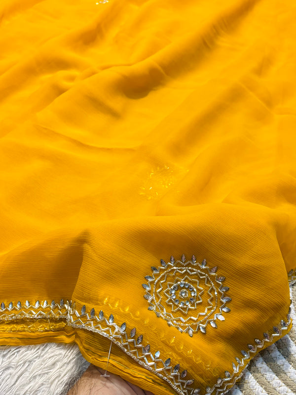 Luxury Georgette Chiffon Saree with Soft Flow & Elegant Drape