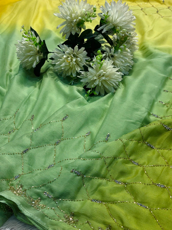 Elegant Designer Chiffon Saree with Stylish Blouse Piece