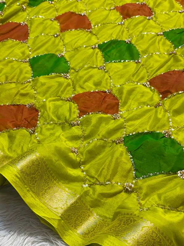 Elegant Chinon Saree