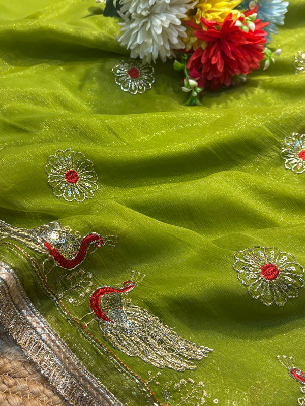 Soft Flowy Chiffon Saree for Daily & Party Wear