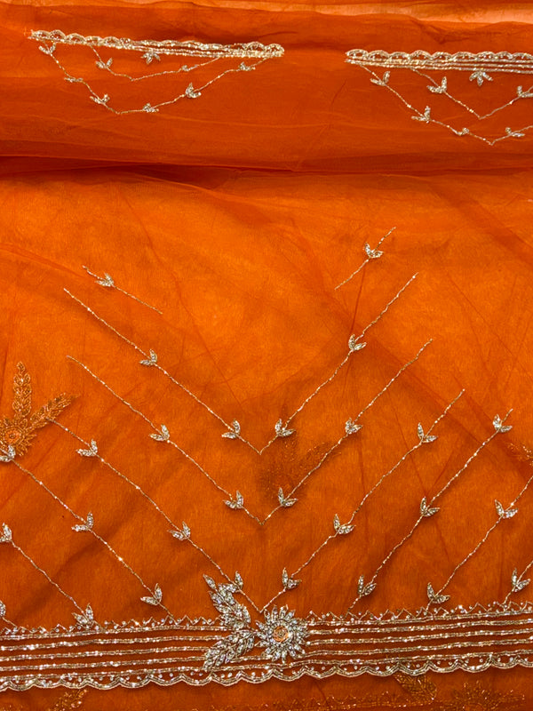 Elegant Designer Net Saree with Heavy Embroidery Blouse