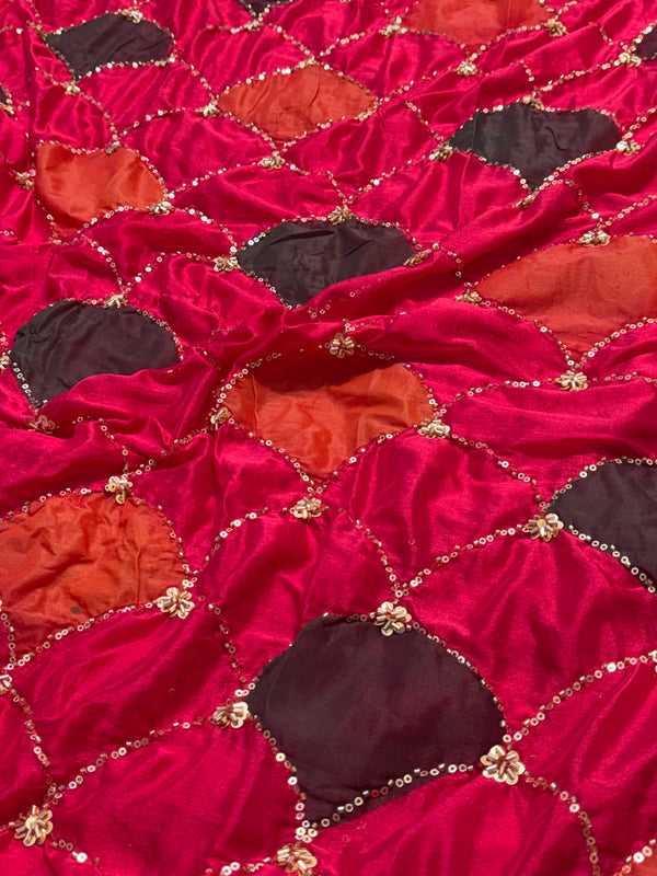 Elegant Chinon Saree