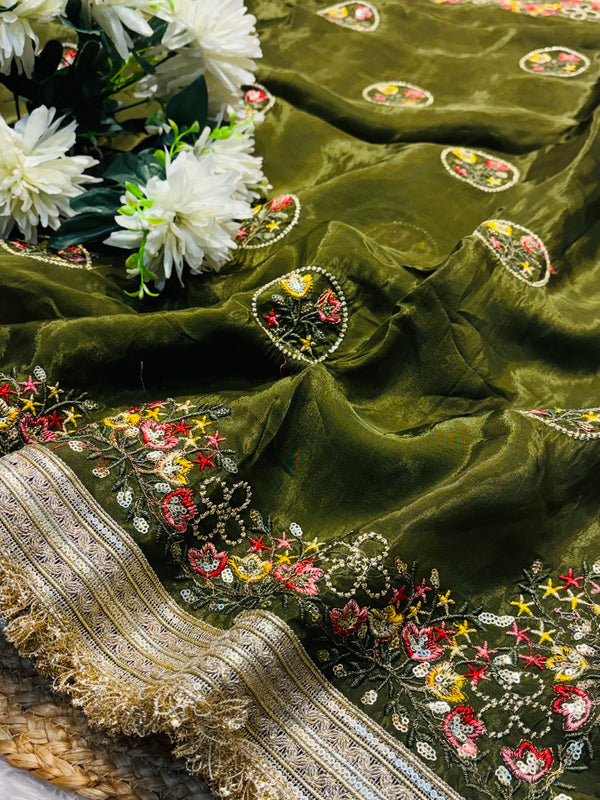 Premium H.O Silk Saree with Rich Pallu & Elegant Finish