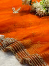 Elegant Designer Net Saree with Heavy Embroidery Blouse