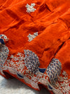 Elegant H.O. Silk Saree with Delicate Thread Work