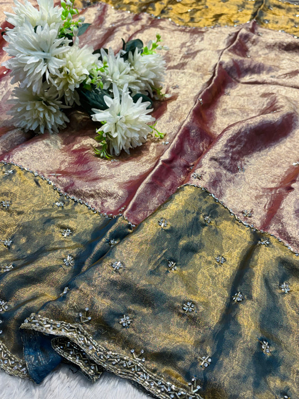 Frendy Silk Saree with Designer Blouse – Elegant Party Wear Collection