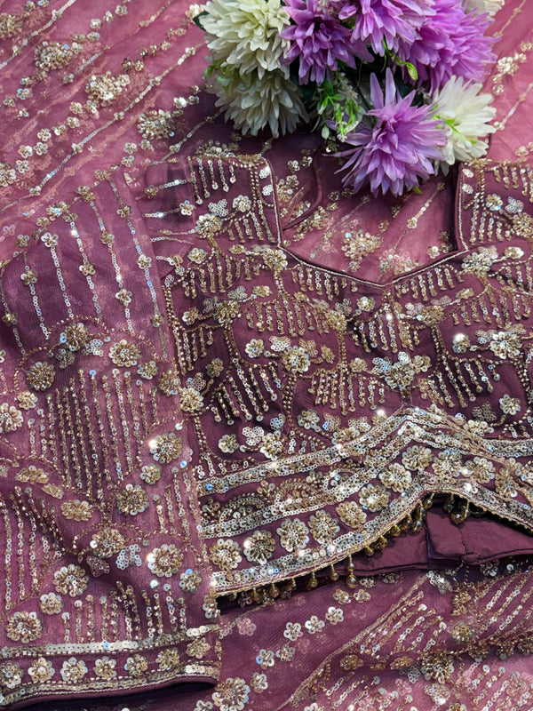 Elegant Net Saree Ready-Made Blouse – Designer Party Wear Look