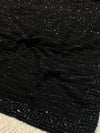 Black Elegant Georgette Saree with Stylish Drape