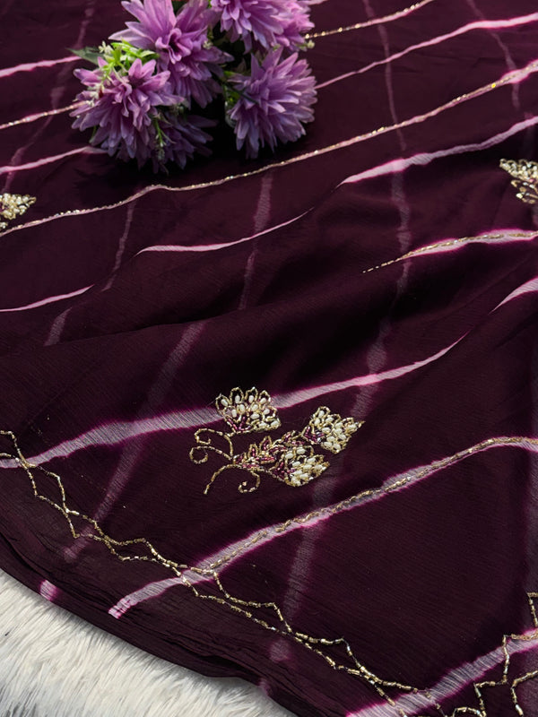Elegant Chiffon Saree with Soft Flow & Stylish Look