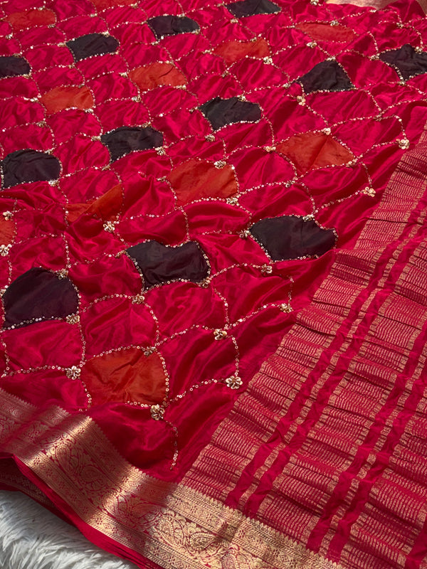 Elegant Chinon Saree