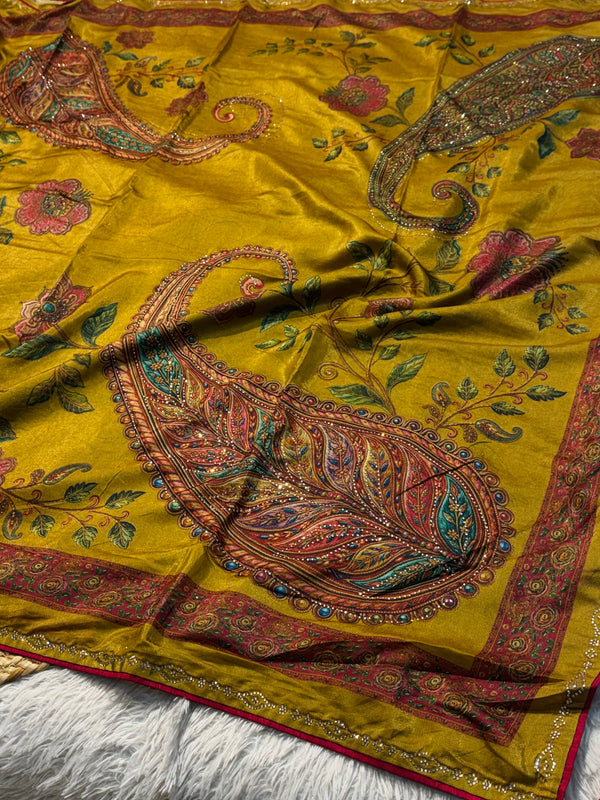 Premium Crab Silk Saree – Soft Finish with Designer Print