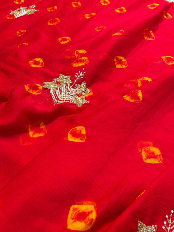 Elegant Chiffon Saree with Lightweight Flowy Fabric & Blouse