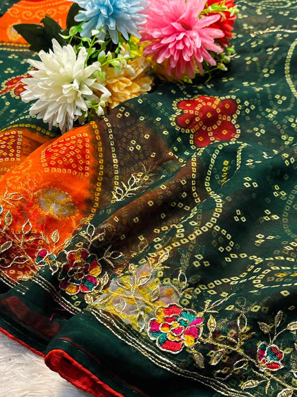 Elegant Chiffon Saree with Soft Flow Drape